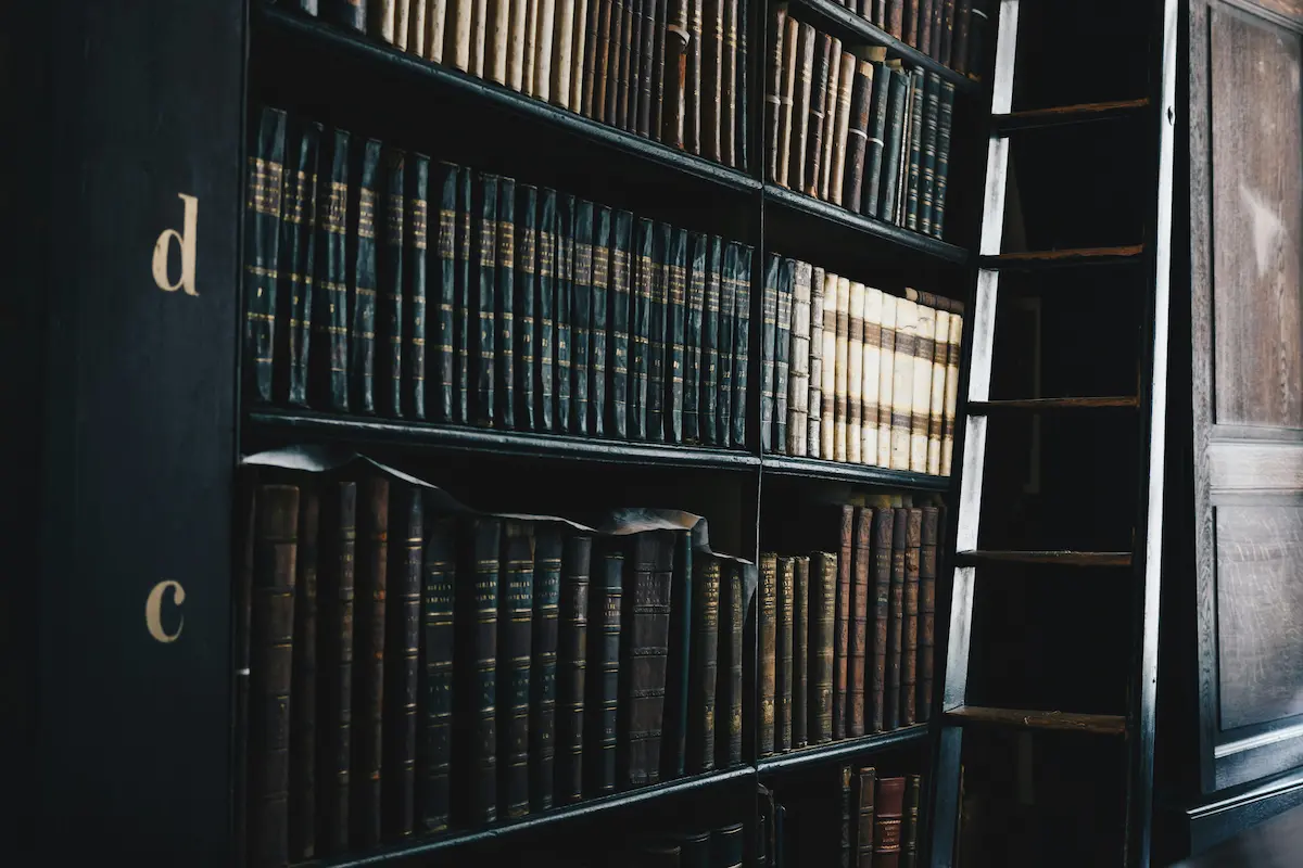 image of books in a bookshelf